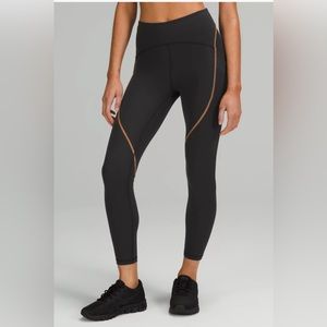 Lululemon Athletica PowerThru HR Tight 25" ColourSeam Black Leggings